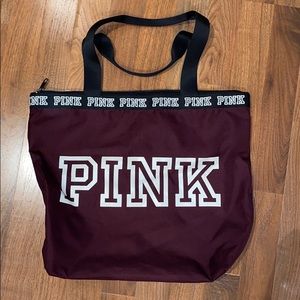 PINK Zip up Tote